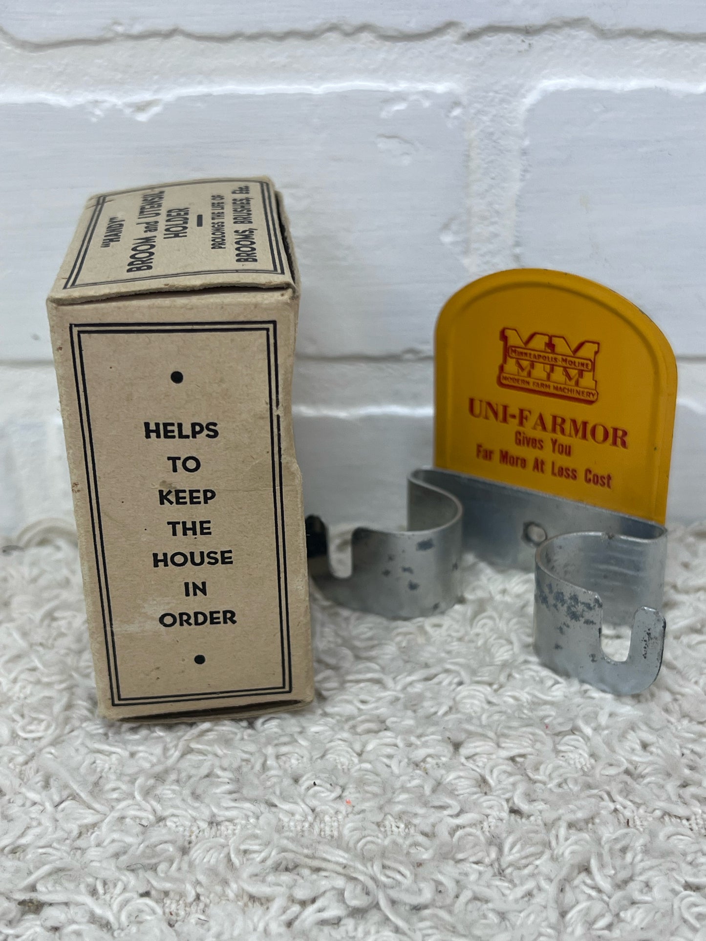 Vintage Advertising Minneapolis Moline Broom Holder New in Box