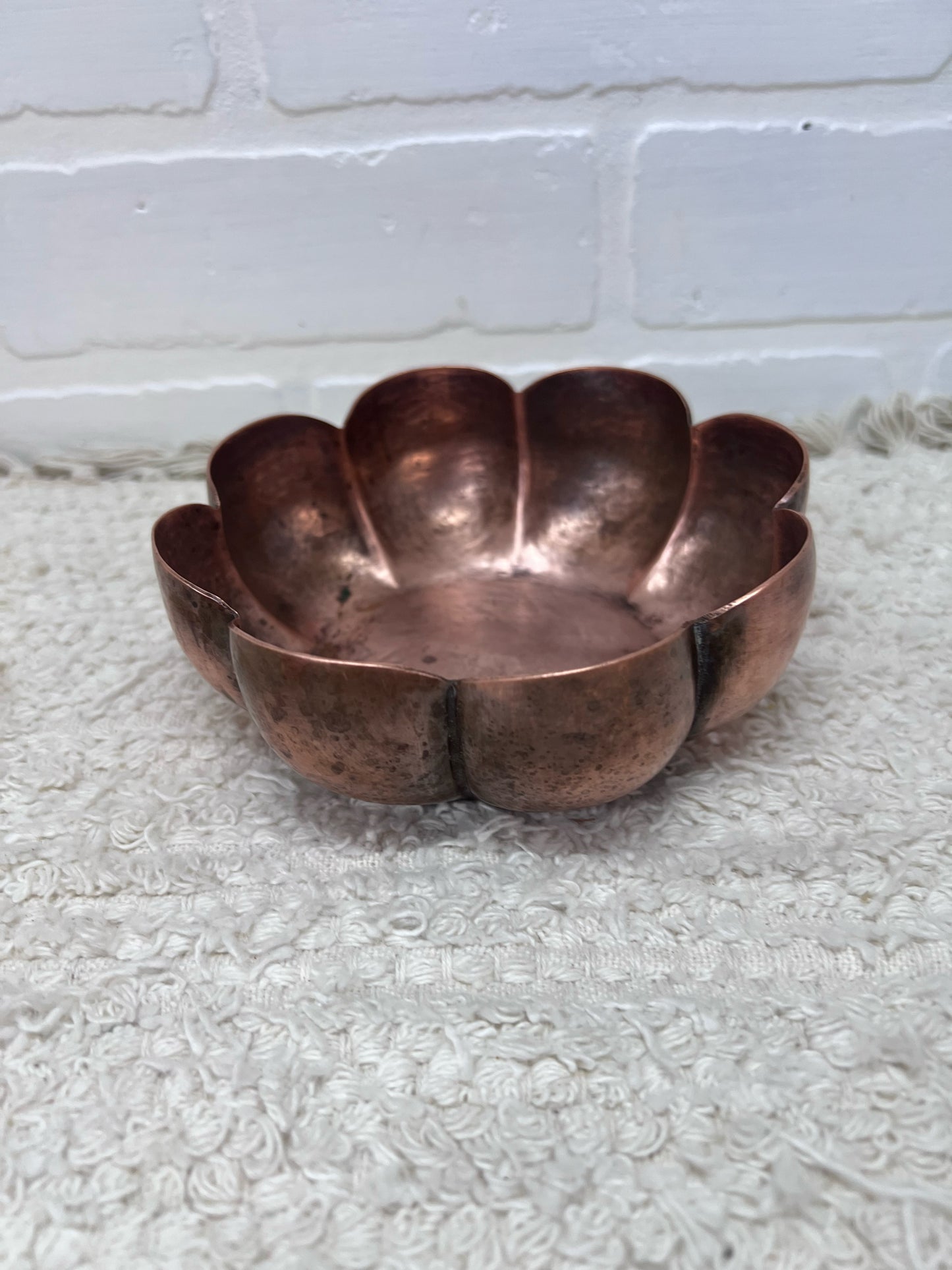 Vintage Mid-Century Hand Hammered Copper Bowl - Mexio