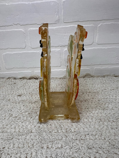 Chunky Lucite Rooster Napkin Holder - 1970's Appeal