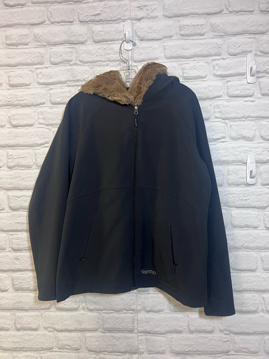 Size L Marmot Furlong Softshell Black Hooded Jacket