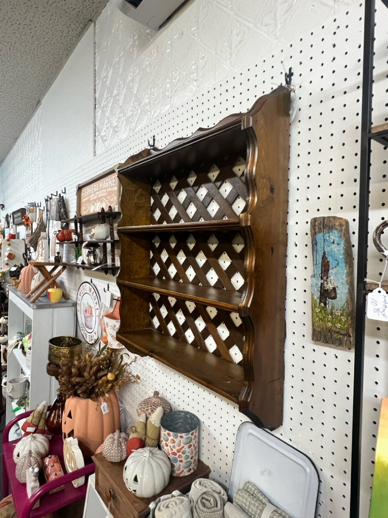 Vintage pine four tier shelf