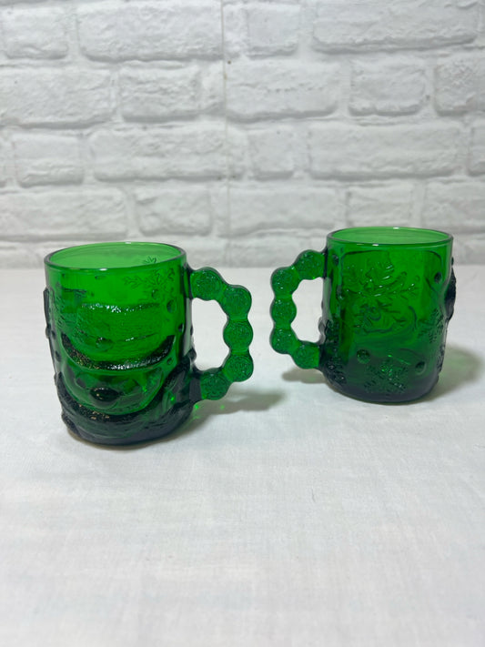 Arocroc France Mug Set (2) emerald snowman