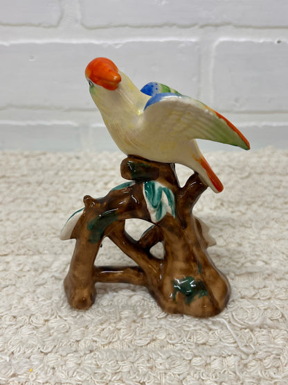 Occupied Japan Colorful Parrot Figurine