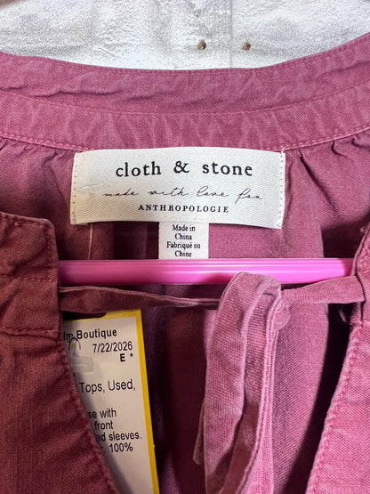 Size M Cloth & Stone Anthropologie Dusty Rose Blouse