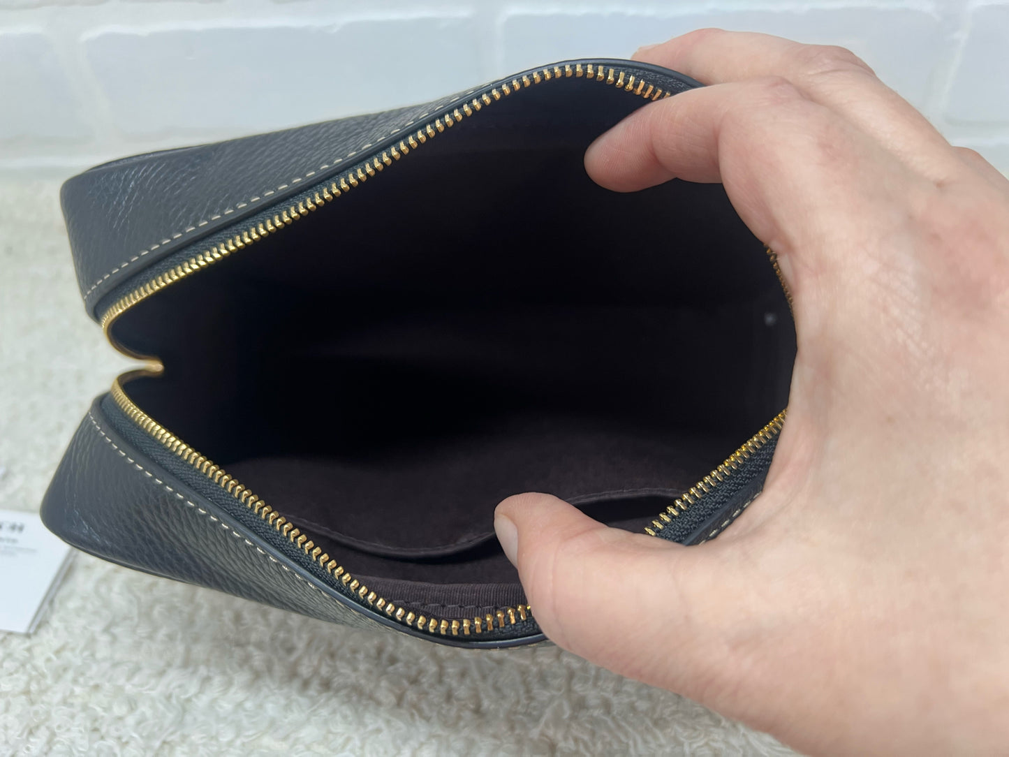 Coach Leather & Canvas Black NWOT Travel Case - Ellis