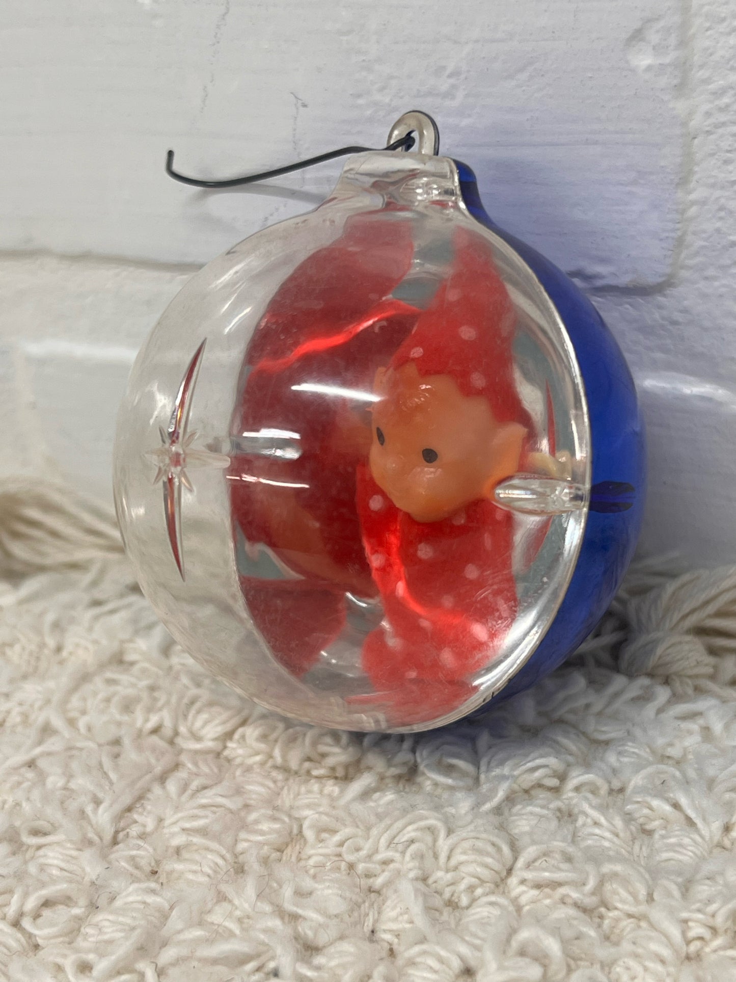 Vintage JewelBrite Elf Diorama Ornament